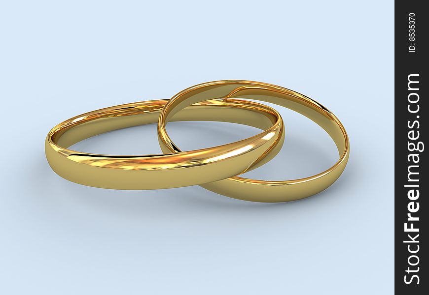 There is a gold wedding rings