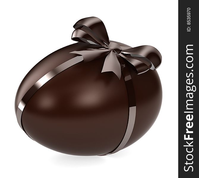Chocolate Egg isolated on white