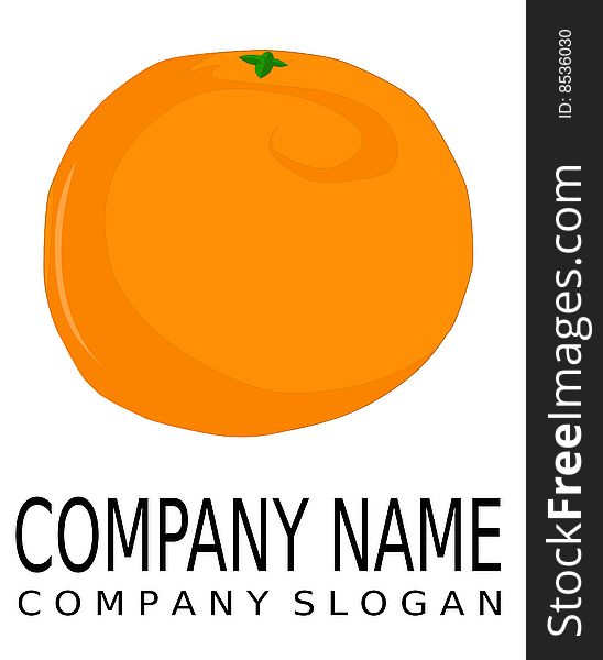 A simple and clean company logo with an orange. It may be used for different kind of works, not just as a logo. A simple and clean company logo with an orange. It may be used for different kind of works, not just as a logo.