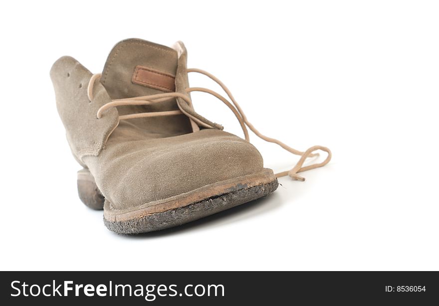 Old Worn Boot Isolated