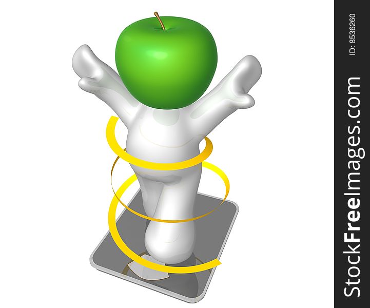 Apples for diet food icon figure illustration