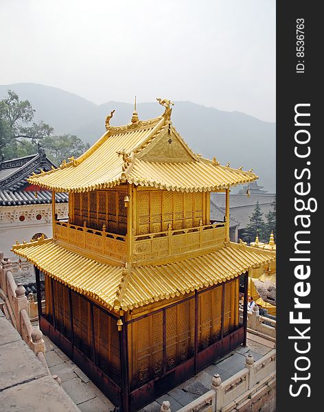 The gold house in china,buddha place