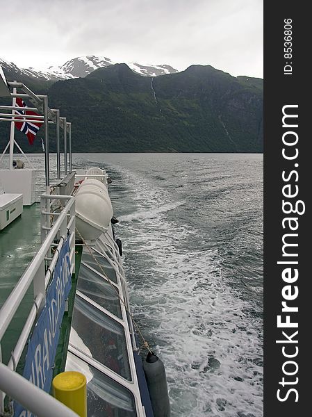 Cruise in a fjord ,picture was taken in Norway