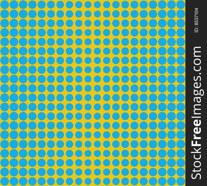 Seamless texture of blue rounds on yellow giving optical effect. Seamless texture of blue rounds on yellow giving optical effect