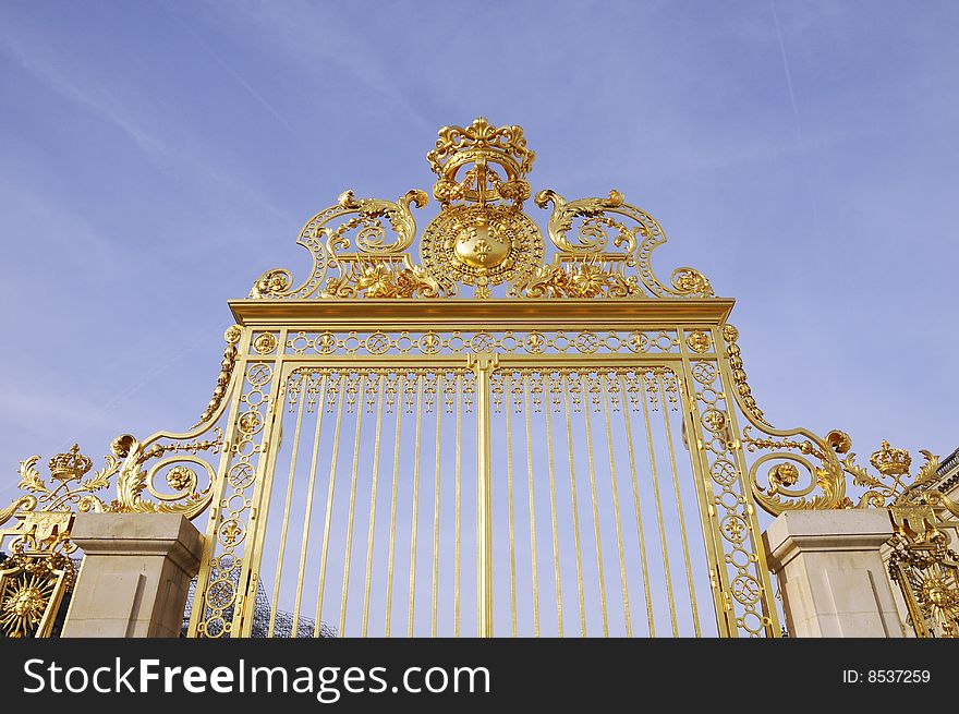 The door with golden, door of royal palace