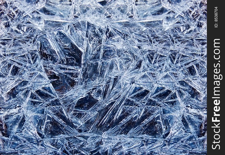 Abstract background from ice crystals