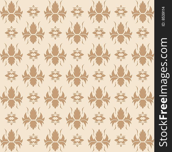 Seamless floral vector wallpaper pattern. Seamless floral vector wallpaper pattern