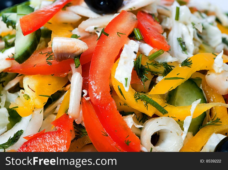 Stock photo: an image of fresh salad closeup