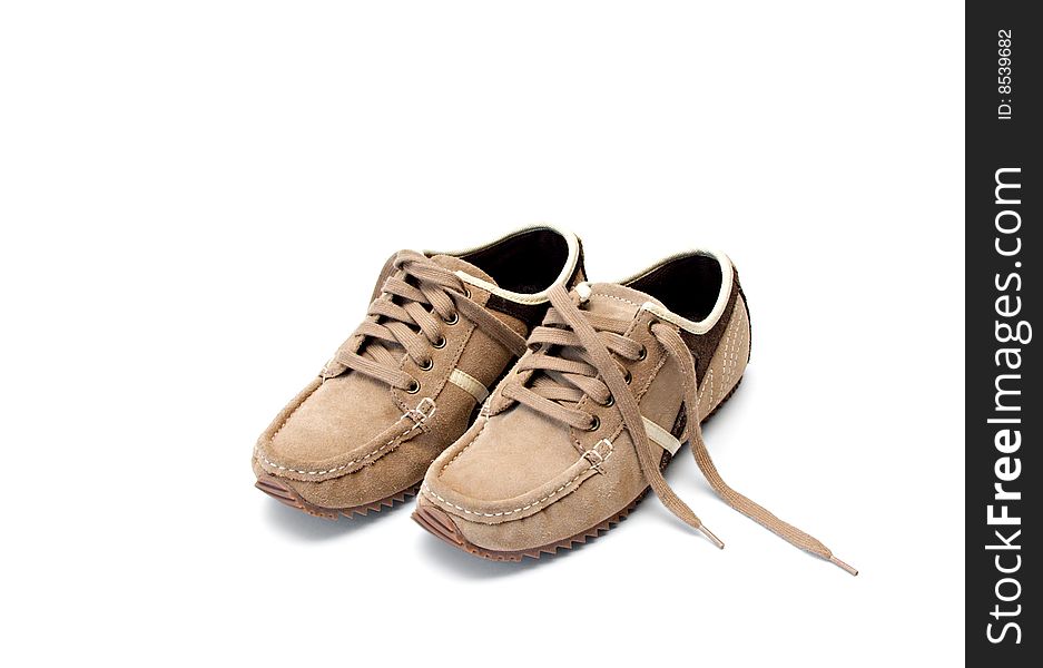 Pair of casual shoe isolated. Pair of casual shoe isolated