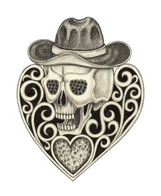 Art Skull Mix Heart Tattoo. Stock Images Art Skull Mix Heart Tattoo. Stock Images
