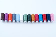 Colorful Sewing Spools Royalty Free Stock Photos