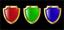 Shield Set Royalty Free Stock Photos