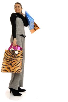 Business Woman Going Shopping Royalty Free Stock Photography Business Woman Going Shopping Royalty Free Stock Photography
