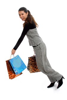 Woman Going Shopping Royalty Free Stock Image Woman Going Shopping Royalty Free Stock Image