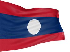 3D Flag Of Laos Royalty Free Stock Photo