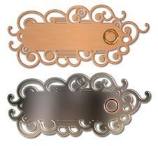 Decorative Door Bell Plaques Royalty Free Stock Photography Decorative Door Bell Plaques Royalty Free Stock Photography