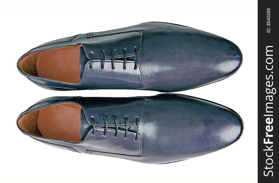 Leather isolated business man shoes