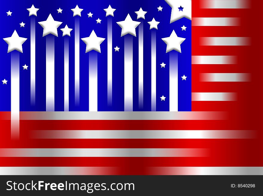 American Flag Stylized Background