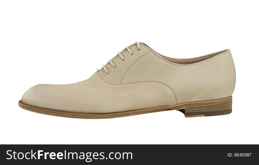 Leather isolated business man shoe. Leather isolated business man shoe