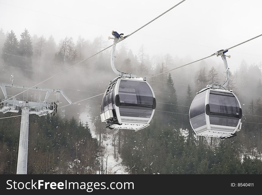 Gondola In Italian Dolomites