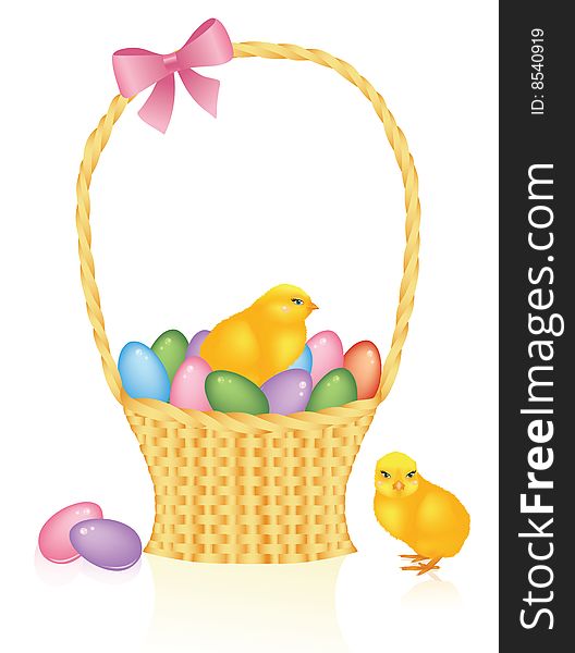 Basket With Eggs.