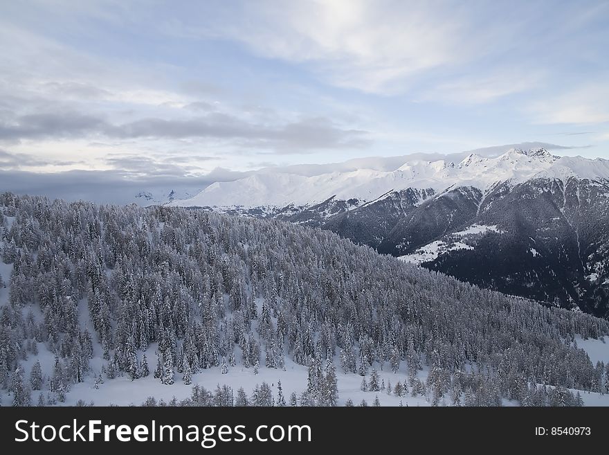 Winter landscape - photo taken in italian dolomites