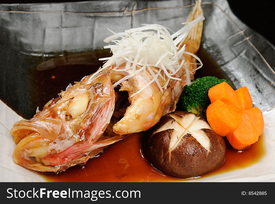 Fish on dish,Japanese food