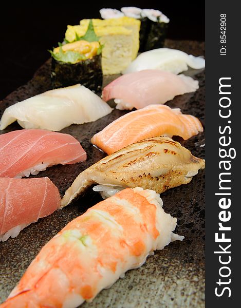 Japanese sushi and sashimi food