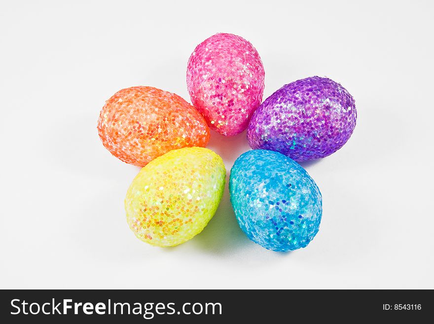 Colorful Eggs Arranged As Flower Petals