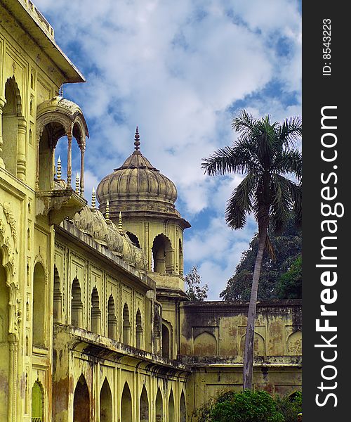 View of Lucknow fort, a military compound in Uttar Pradesh, built in the Mughal style. View of Lucknow fort, a military compound in Uttar Pradesh, built in the Mughal style