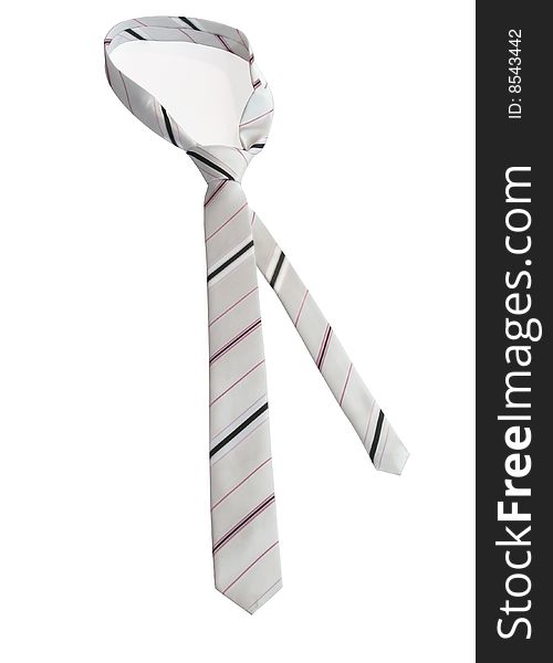 Tie - a personal accessory of each businessman, isolated on white