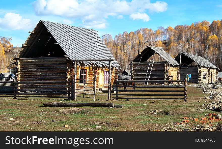 China/Xinjiang: Cabins In Hemu Village