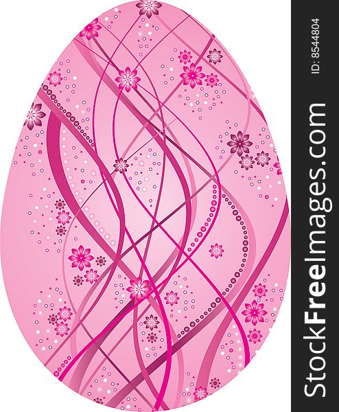 The vector illustration contains the image ofThe vector illustration contains the image of egg with flower