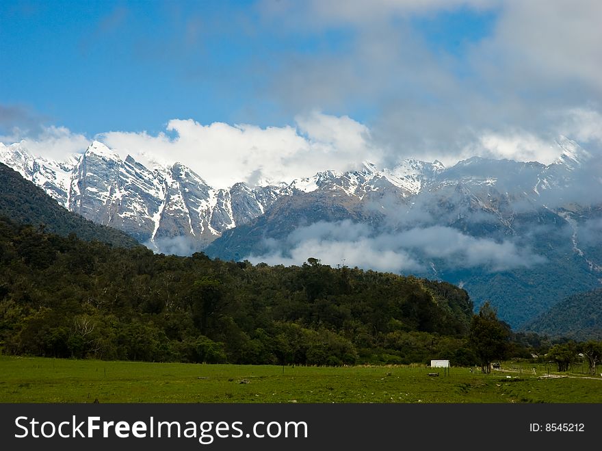 Southern Alps in New Zealand