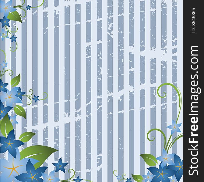 Floral striped background with space for text. Floral striped background with space for text