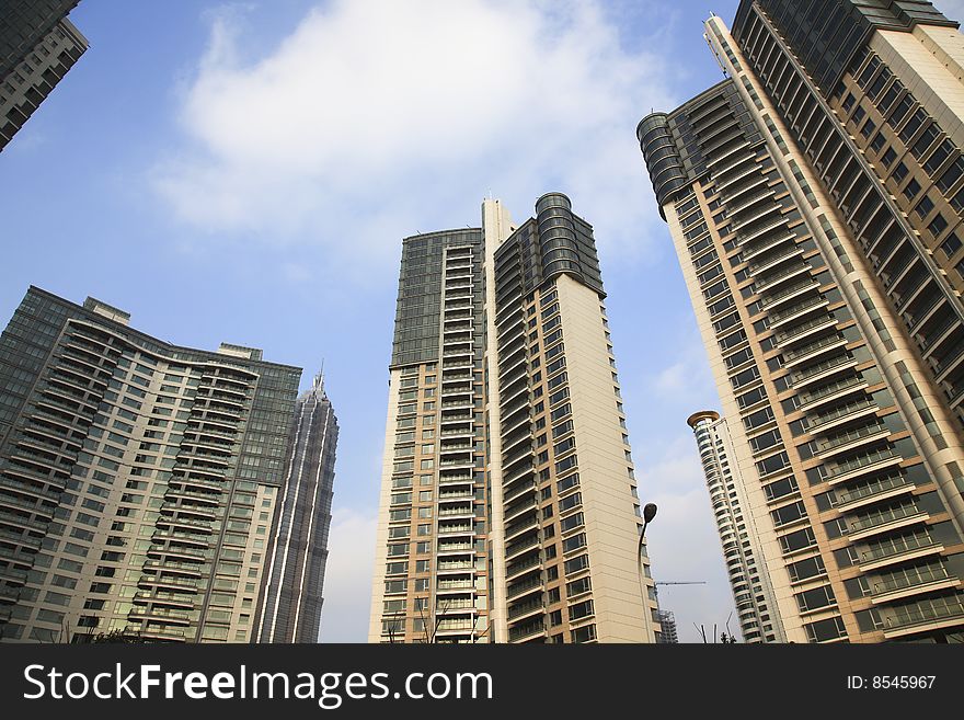 The modern building of the lujiazui financial centre in shanghai china.