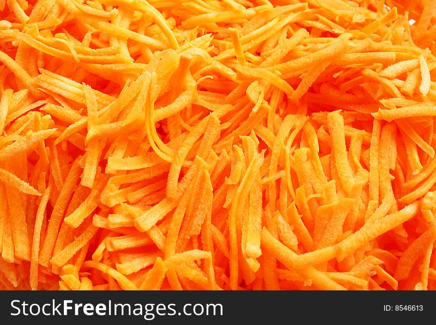 Salad from sliced carrots for a dietary dining