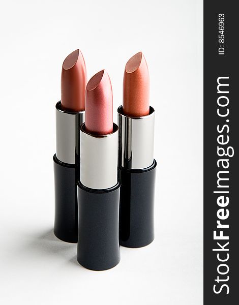 Photo of lipstick. Isolated on white background