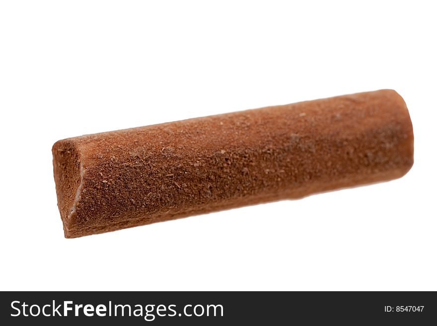 Cinnamon candy sticks isolated on a white background