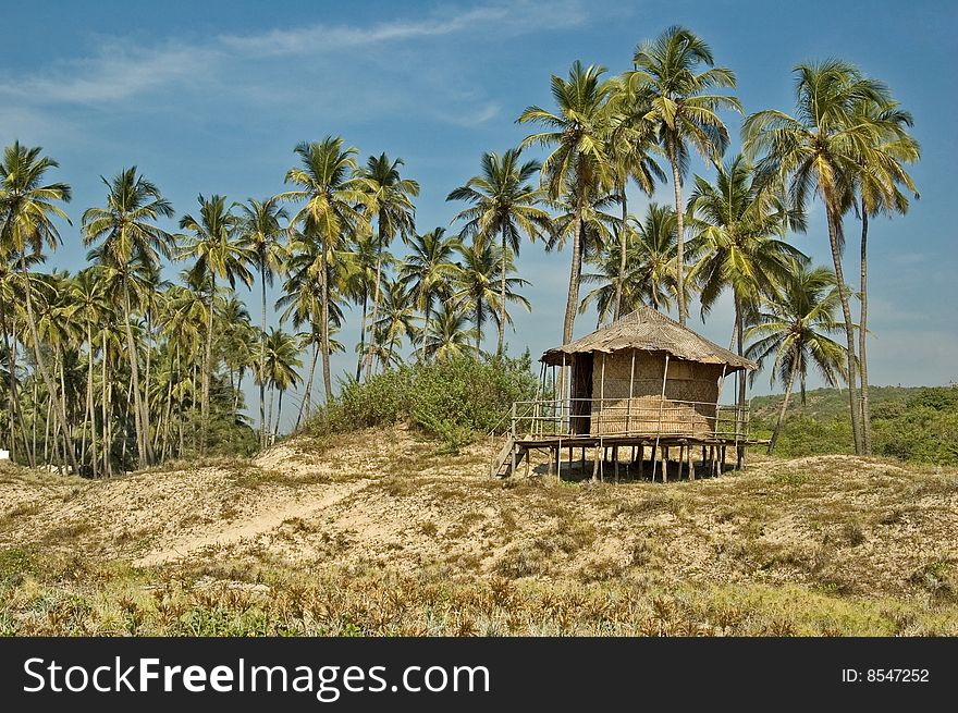 The beach house on coast Goa