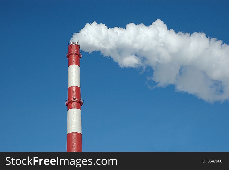 Pollution by emissions of thermal station environment. Pollution by emissions of thermal station environment