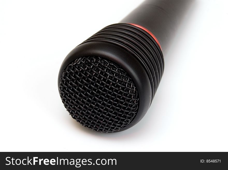 Microphone, isolated on white background close up. Microphone, isolated on white background close up