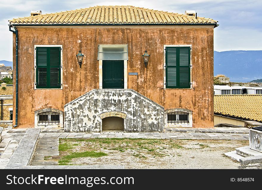 Old historic house at Corfu island in Greece. Old historic house at Corfu island in Greece