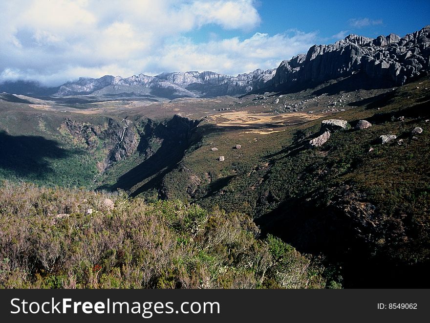 Panoramic view of Andringitra National Park in Madagascar. Panoramic view of Andringitra National Park in Madagascar