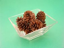 Pine Cones In Glass Dish Royalty Free Stock Photo Pine Cones In Glass Dish Royalty Free Stock Photo
