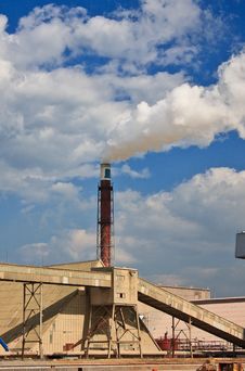 Smokestack Of The Plant Stock Images