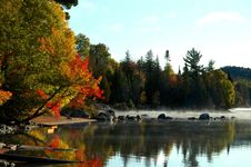 Sheltered Lake Shore At Sunrise Stock Image Sheltered Lake Shore At Sunrise Stock Image