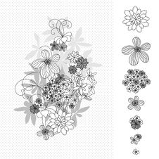 Design With Flowers Royalty Free Stock Photos Design With Flowers Royalty Free Stock Photos