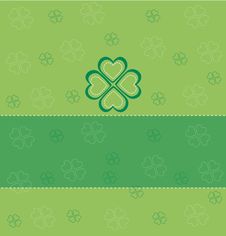 Card With Clover Stock Photos