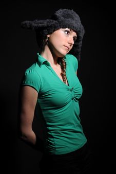 Woman In A Fancy Russian Hat Royalty Free Stock Images Woman In A Fancy Russian Hat Royalty Free Stock Images